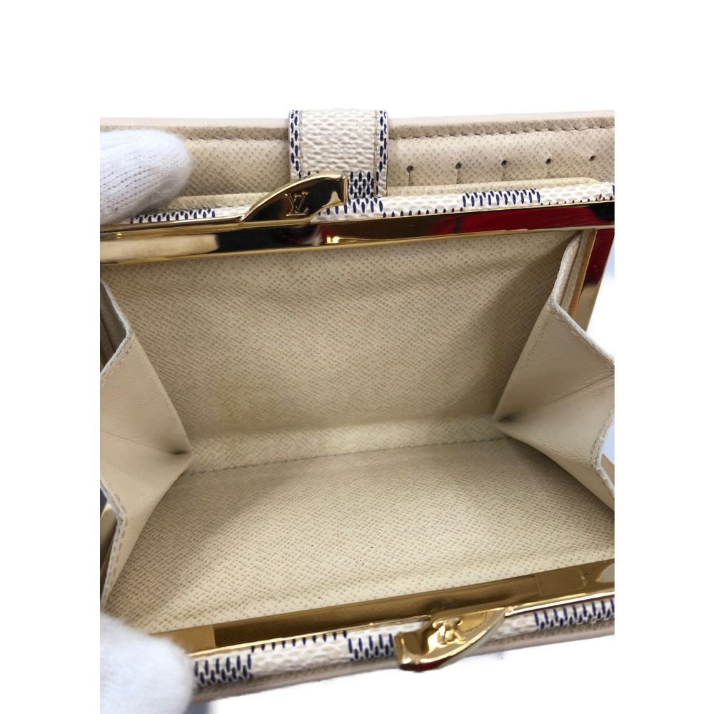 Louis Vuitton Damier Azur Portefeuille Viennois Bifold Wallet N61676 White