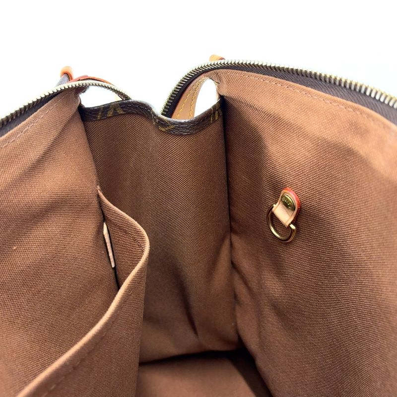 Louis Vuitton Popincourt O Monogram Leather × PVC Brown Tote Bag Gold M40007