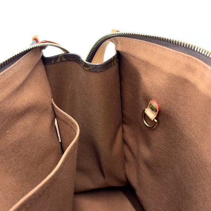 Louis Vuitton Popincourt O Monogram Leather × PVC Brown Tote Bag Gold M40007