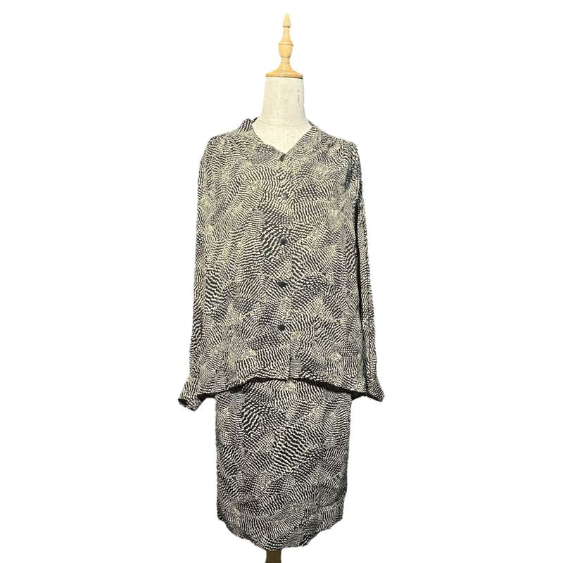 Yves Saint Laurent Open-Collar All-Over Print Blouse Open-Collar All-Over Print