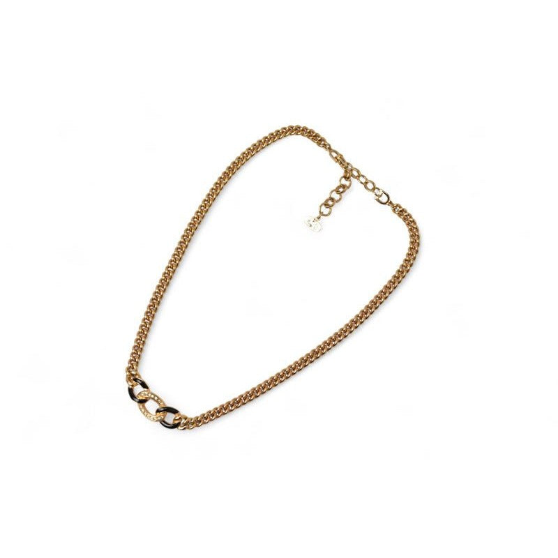 Christian Dior Necklace Vintage Rhinestone Black — view 3