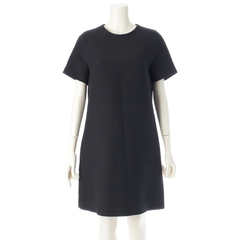 Christian Dior 24 SS Silk Bee Embroidery Short Sleeve Straight Dress