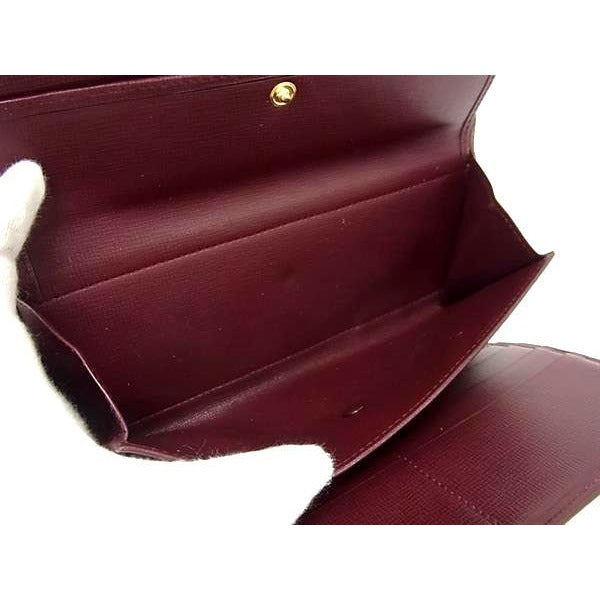 Cartier Long Wallet Must Line Trifold Bordeaux Leather — view 7