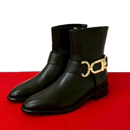 Louis Vuitton Waist Side Line Ankle Boots Logo Hardware