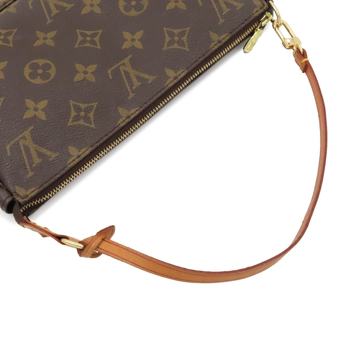 Louis Vuitton Pochette Soir Brown Gold Monogram Canvas Pouch — view 4