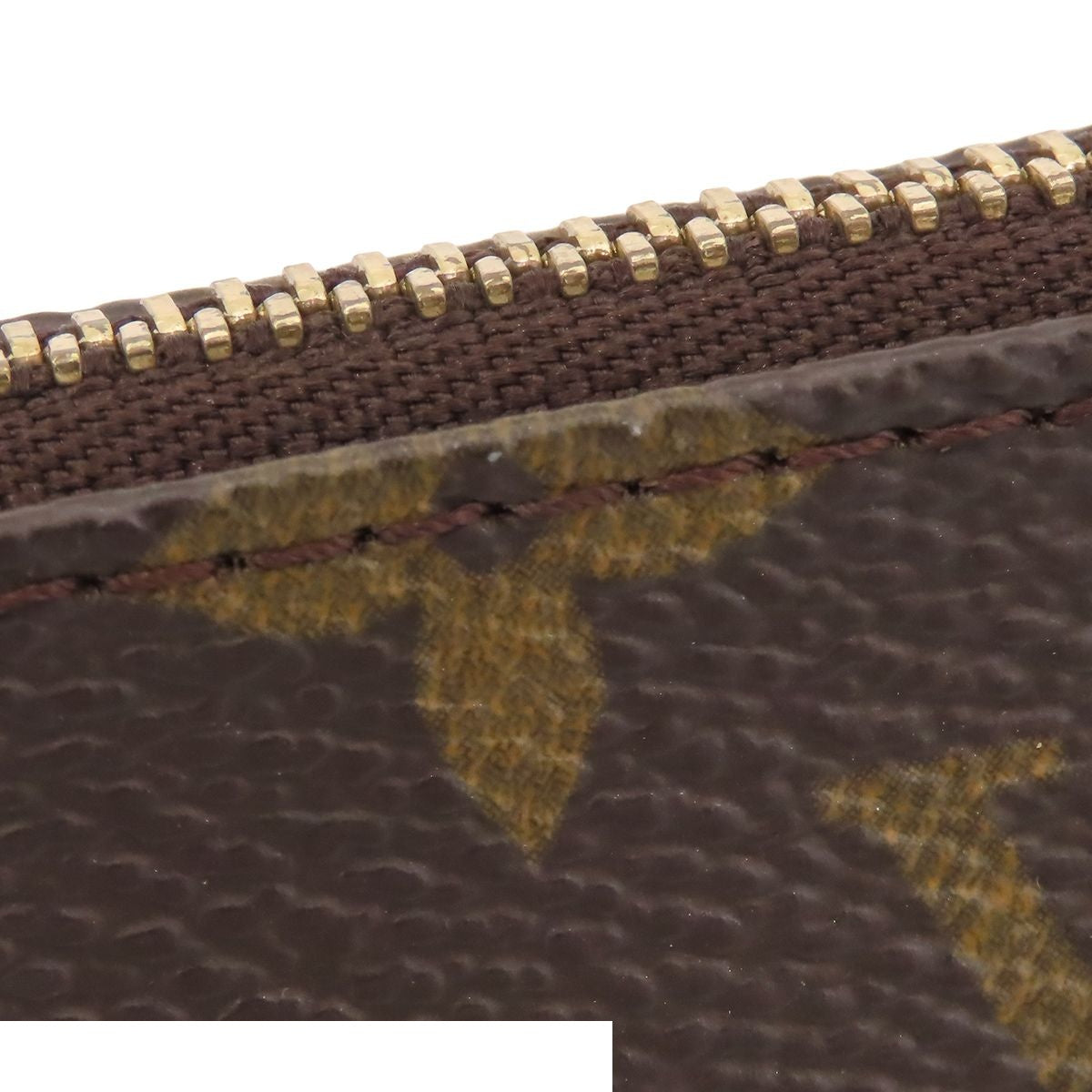 Louis Vuitton Pochette Soir Brown Gold Monogram Canvas Pouch — view 7