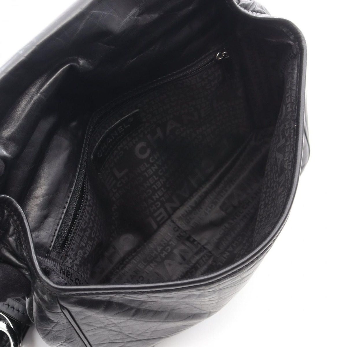 Chanel Shoulder Bag Wild Stitch Black Calf — view 3