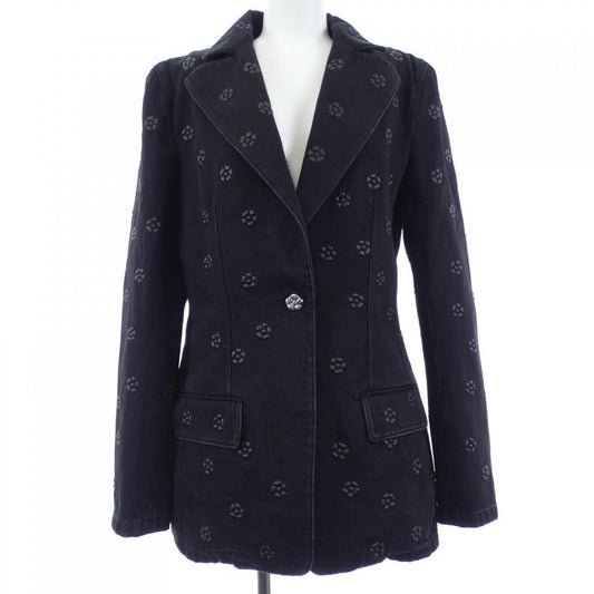 Chanel Denim Jacket Gray 38