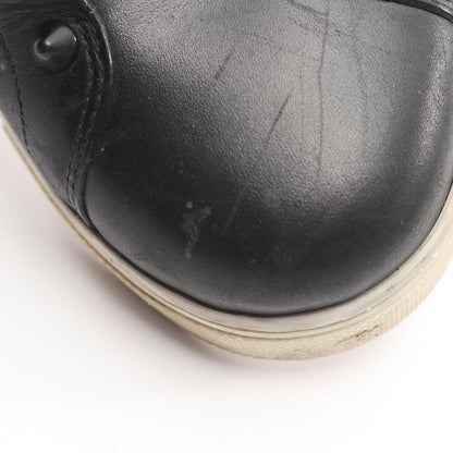 Fendi Slip Ons FF Logo Black Leather Fabric Knit Stretch Sneakers — view 8