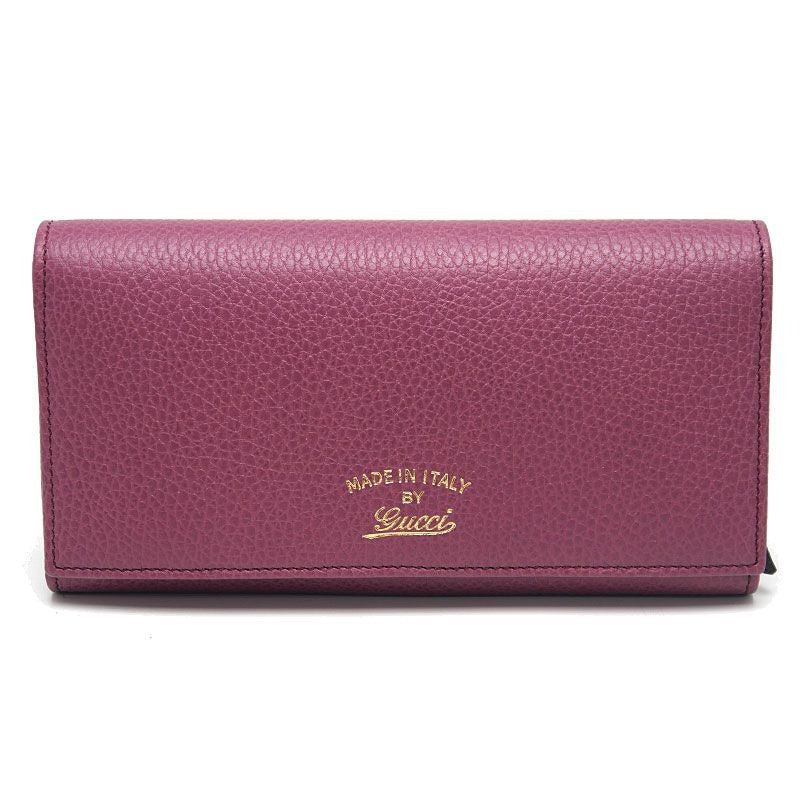 Gucci Wallet with Zipper Swing Leather Purple