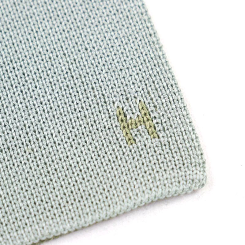 Hermes Cattle Tan Silk My Utah Silk H Motif Bicolor Reversible Knit Tie