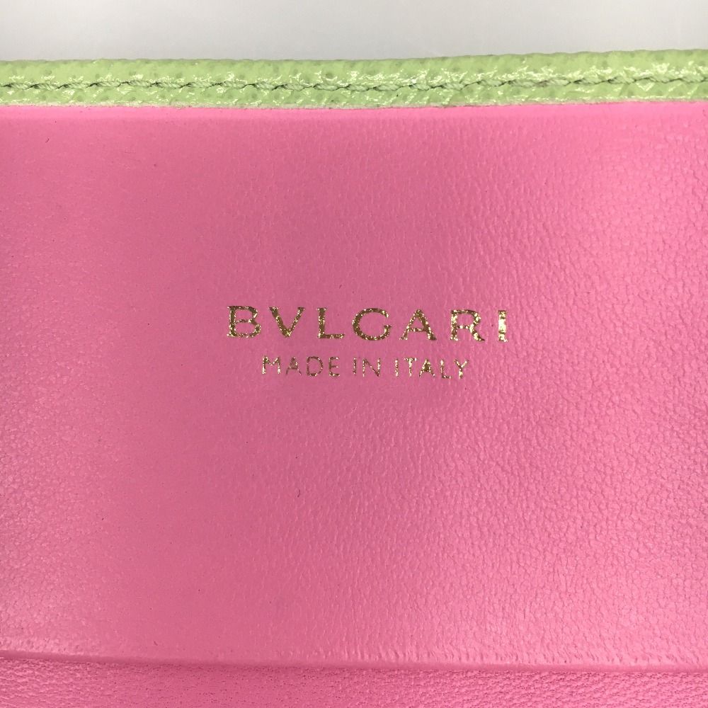 Bvlgari Bvlgari Card Case Green X Pink