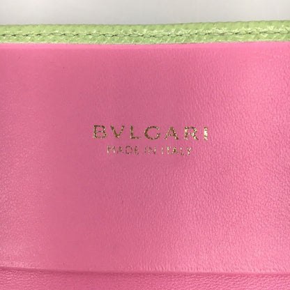 Bvlgari Bvlgari Card Case Green X Pink