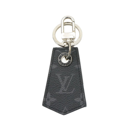 Louis Vuitton Monogram Eclipse Key Holder Enchappes Key Ring Silver