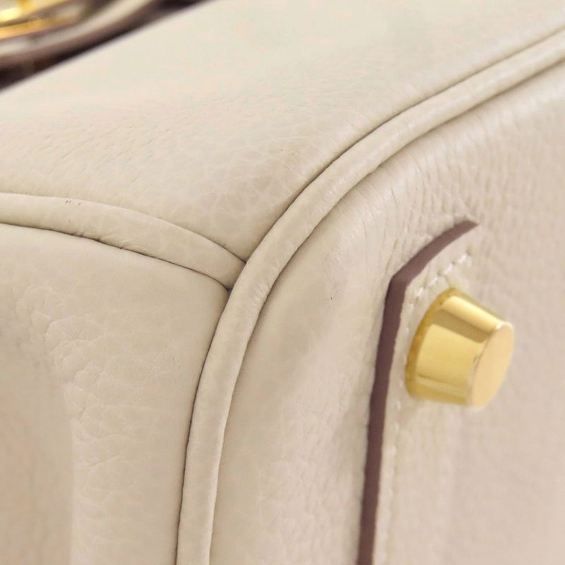 Hermes Birkin 25 Cles Gold Hardware Handbag Togo Women