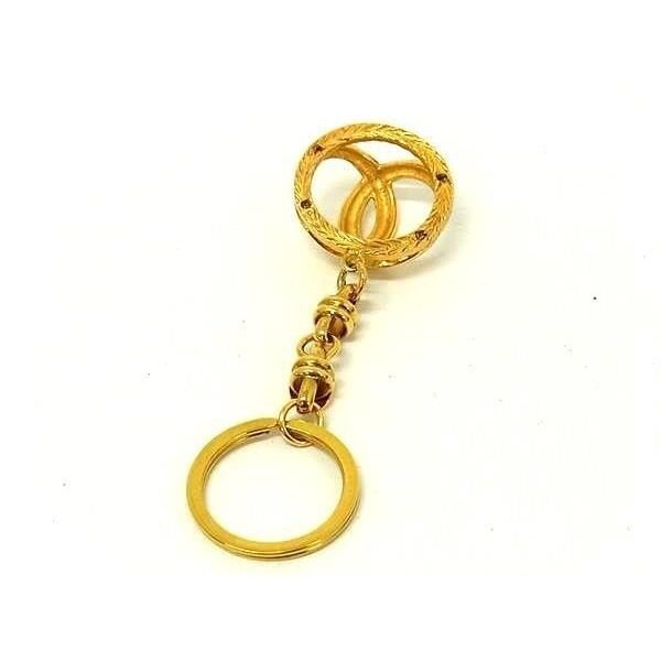 Chanel Bag Charm CC Logo Gold Metal Key Holder Key Ring — view 2
