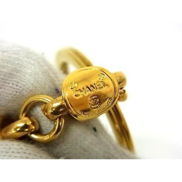 Chanel Bag Charm CC Logo Gold Metal Key Holder Key Ring — view 4