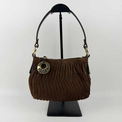 Fendi Shoulder Bag Brown Suede Vintage
