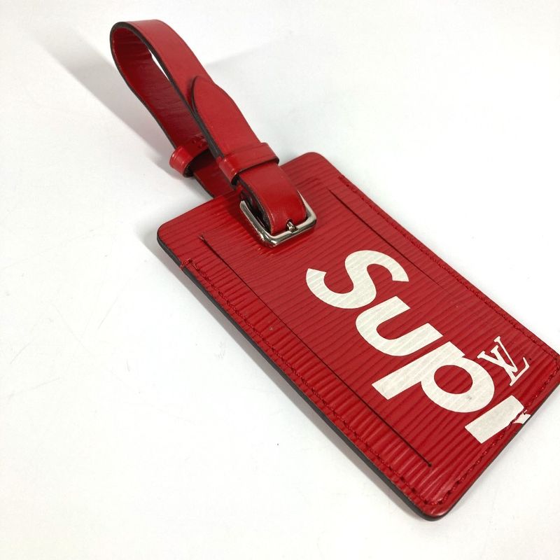 Louis Vuitton Name Tag Supreme Collaboration M67726 Epi Leather Red