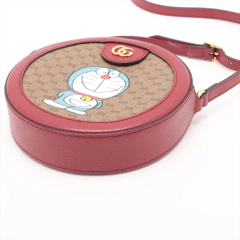 Gucci X Doraemon Collaboration Micro GG Leather Shoulder Bag Crossbody 625216