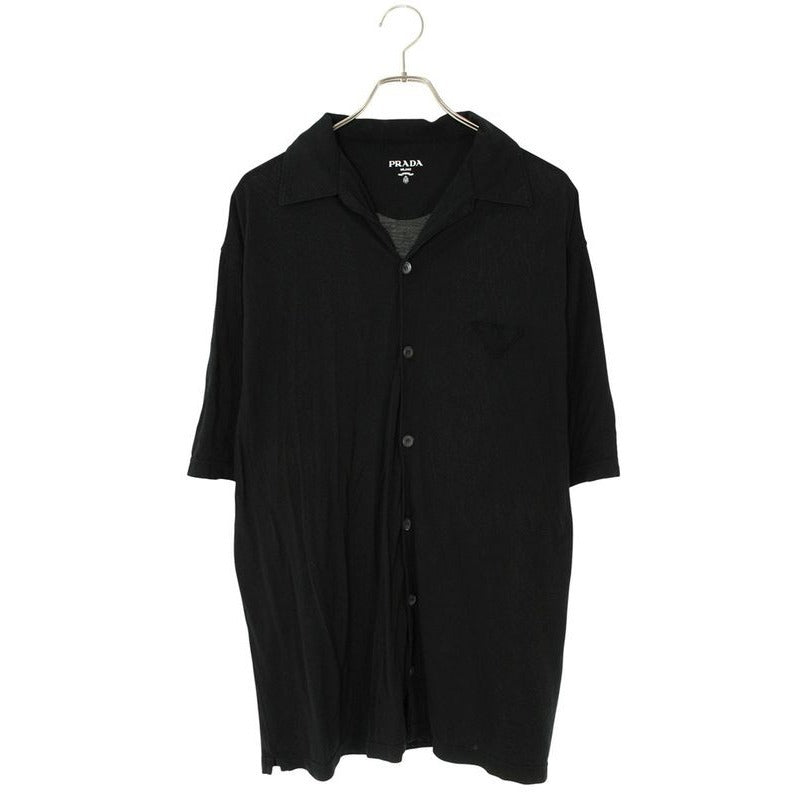 Prada Ujn850 S000 16 JM Triangle Patch Pigeon Short Sleeve Shirt XL