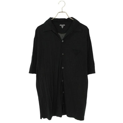 Prada Ujn850 S000 16 JM Triangle Patch Pigeon Short Sleeve Shirt XL