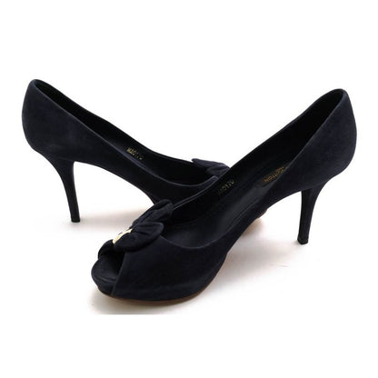 Louis Vuitton Pumps Shoes Women Suede Leather Navy Blue Ma0170 — view 3