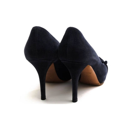 Louis Vuitton Pumps Shoes Women Suede Leather Navy Blue Ma0170 — view 4