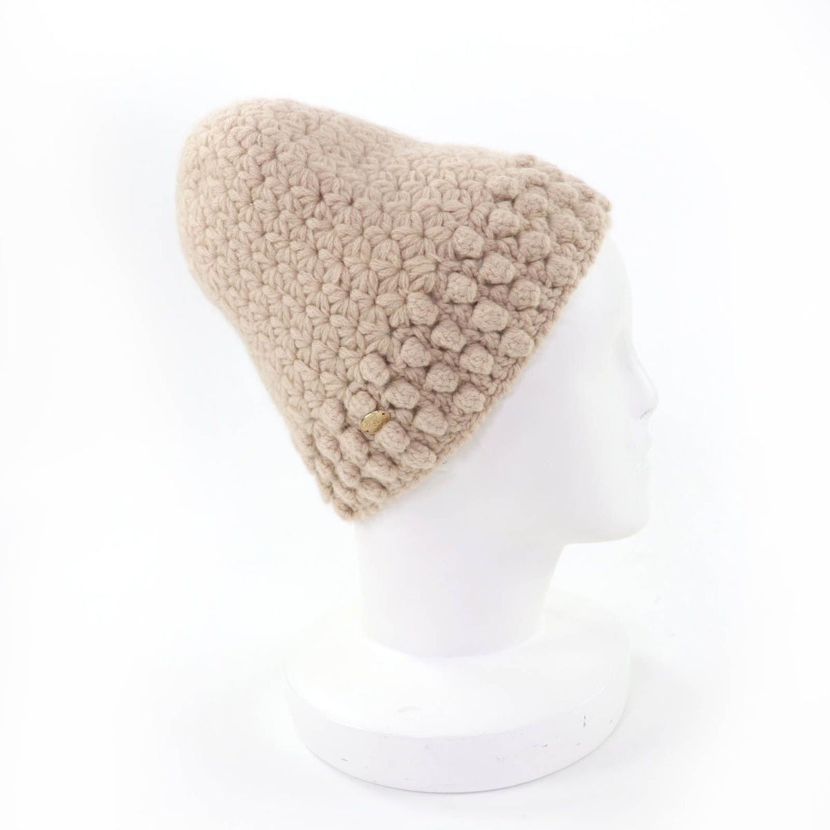 Chanel Cashmere CC Logo Knit Cap Beige 2 — view 5