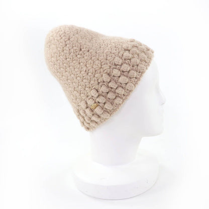 Chanel Cashmere CC Logo Knit Cap Beige 2 — view 5