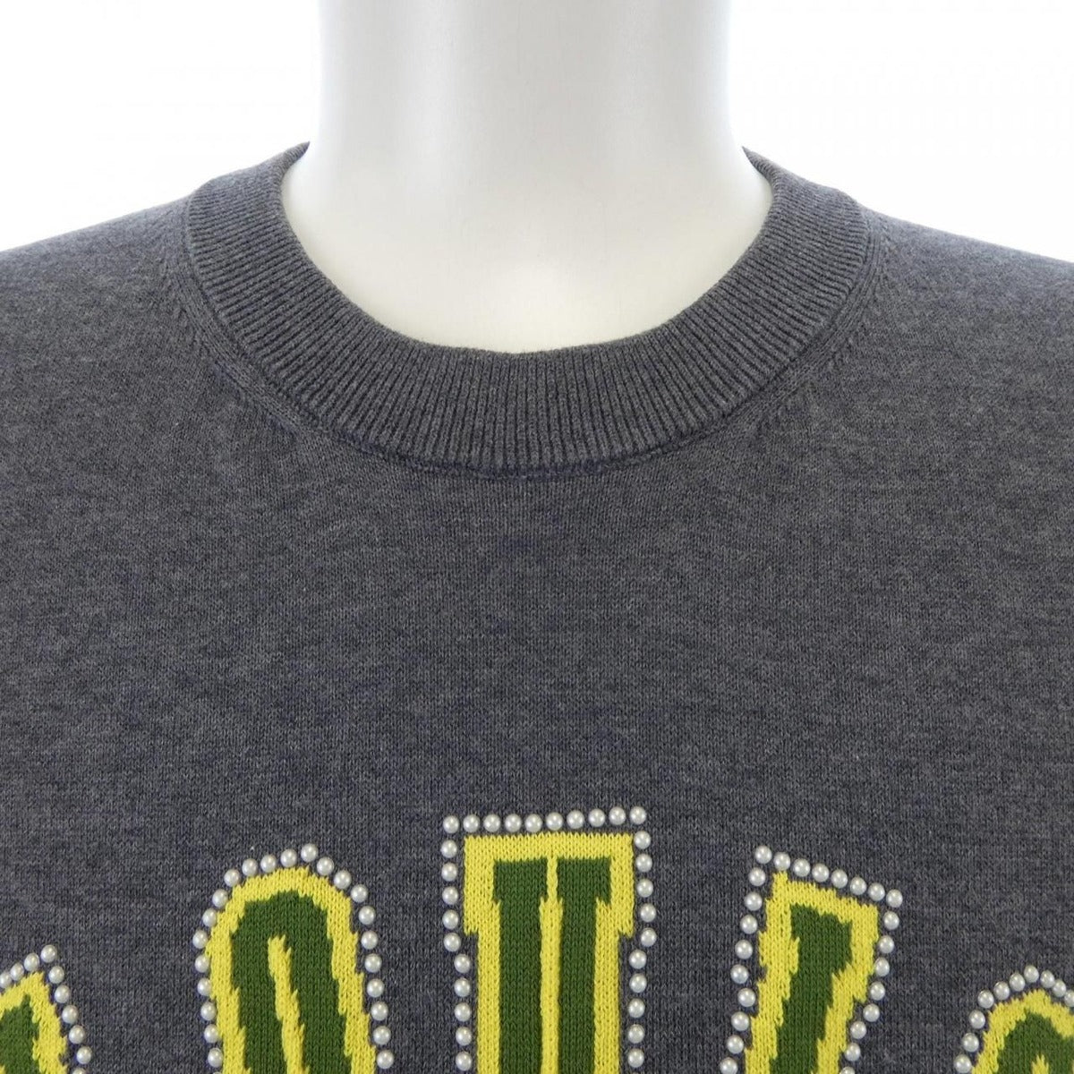 Louis Vuitton Embellished Short Sleeve Cotton Crew Neck Hsn 15 Waur Knit — view 5