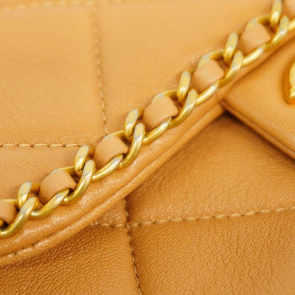 Chanel Handbag Matelasse Lambskin Beige Gold Hardware 2way Bag Ladies