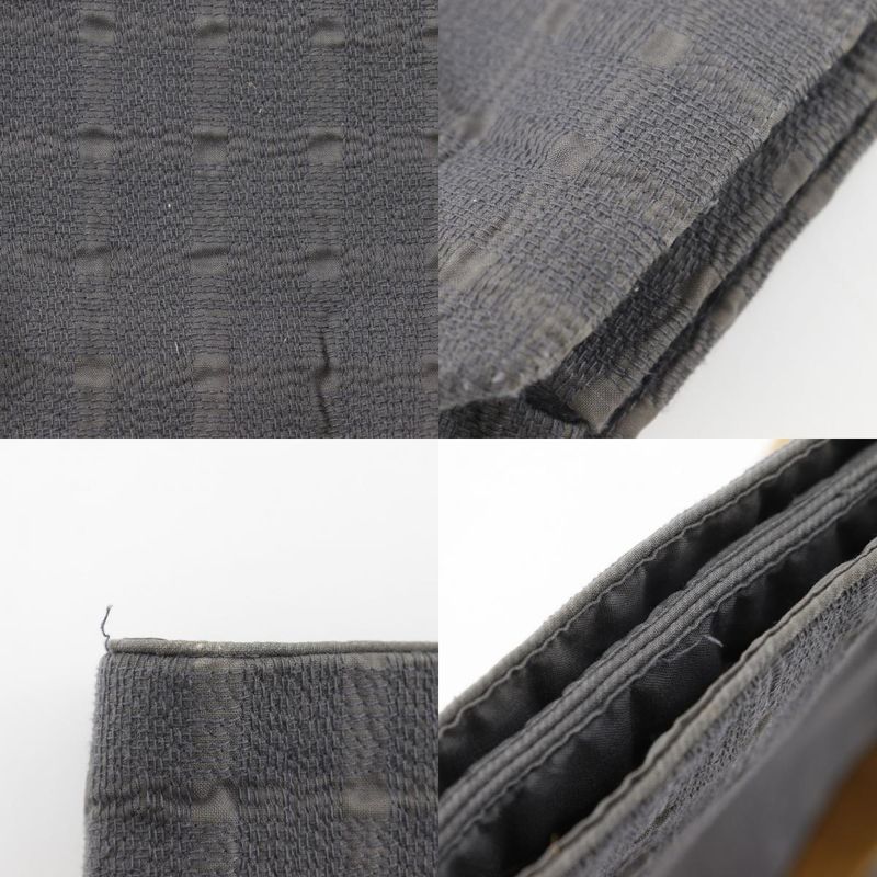 Hermes Amedava Cabas De Poche Long Shoulder Canvas Gray Women's Shoulder Bag