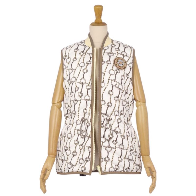 Hermes 23AW Belt Gilet Down Vest Zip Up
