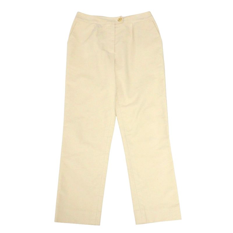 Chanel Pants Size 38 01A Coco Button CC Button Stretch Tapered Pants 20251008