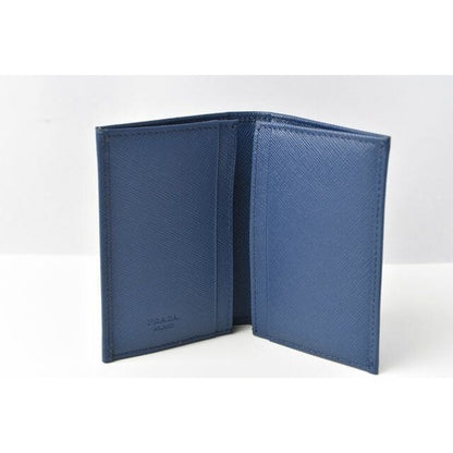 Prada Card Case Business Holder Saffiano Metal Bluette Blue 1 M0945 — view 5