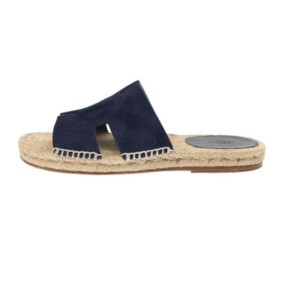 Hermes Antigua Sandals Antigua Espadrille Calf Sole Sandals Navy 40
