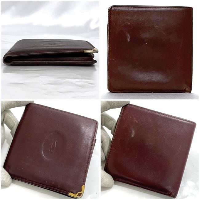 Cartier Fold Wallet Ec22900 Bordeaux Must Vintage