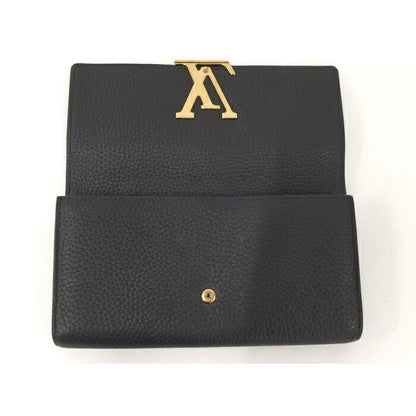 Louis Vuitton Portefeuille Capucines Long Fold Wallet Taurillon Leather Noir — view 2