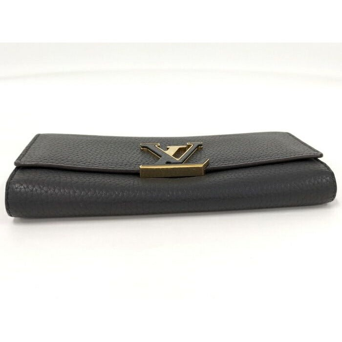 Louis Vuitton Portefeuille Capucines Long Fold Wallet Taurillon Leather Noir — view 5