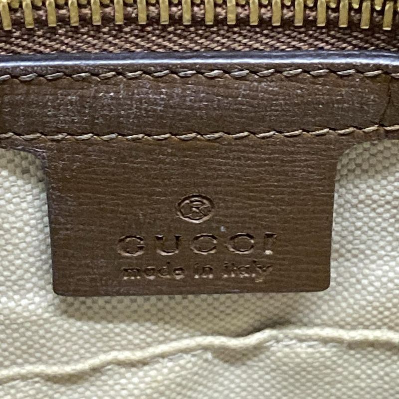 Gucci Handbag Horsebit 1955 Medium Top Handle Bag 620850 Dark Brown Beige And