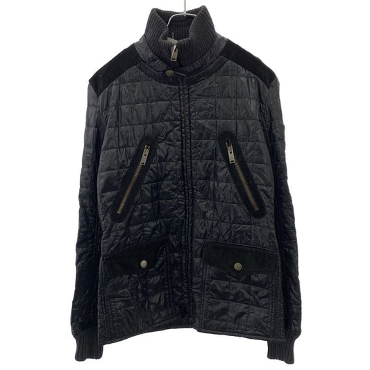 Gucci 2008 AW Nylon Suede Leather Bomber Jacket Black 48