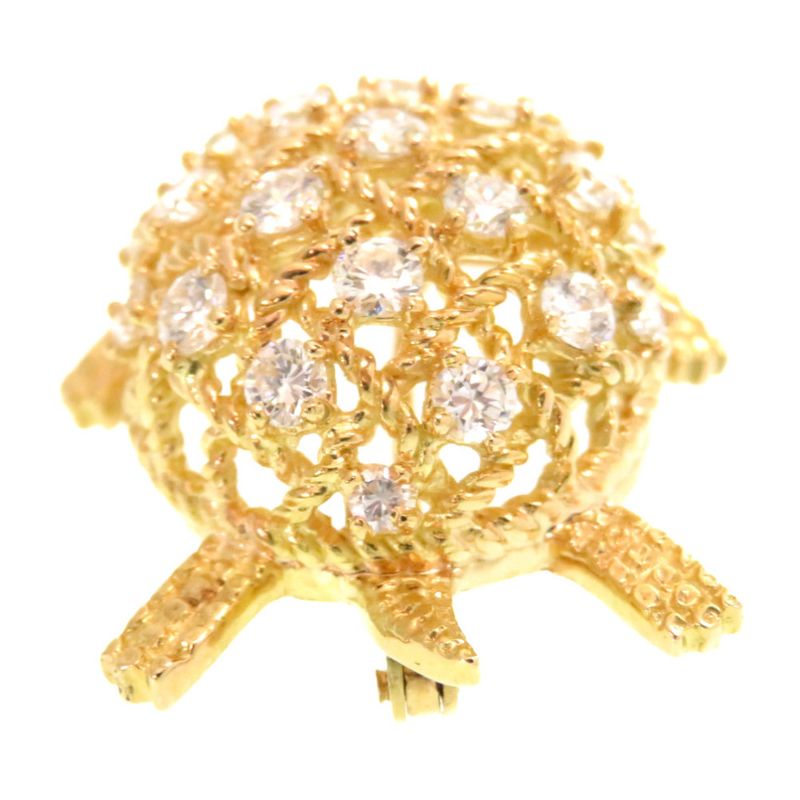 Cartier Turtle 750yg Diamond/sapphire Brooch 18K Yellow Gold/diamond/sapphire