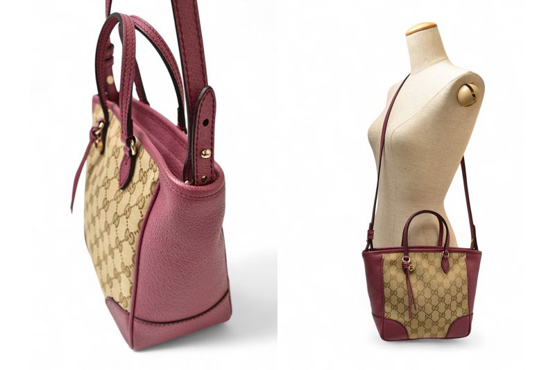 Gucci Handbag Shoulder Bag 2way Gucci GG Canvas Beige Pink 353121