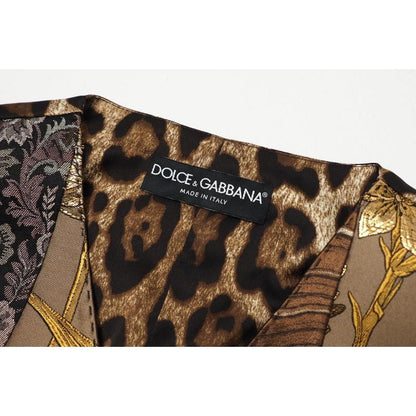 Dolce & Gabbana Vest 38 Jacquard Patchwork Leopard Gilet — view 6