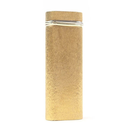 Cartier Trinity Oval New Shape Smoking Tool Gas Lighter Gold Swiss Made Men's