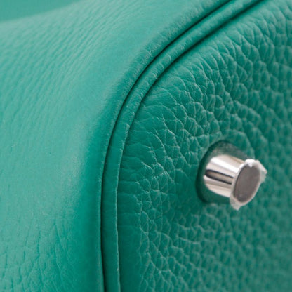Hermes Picotin Lock 22mm (0.87in) X Taurillon Maurice Veilgate Green U Ladies