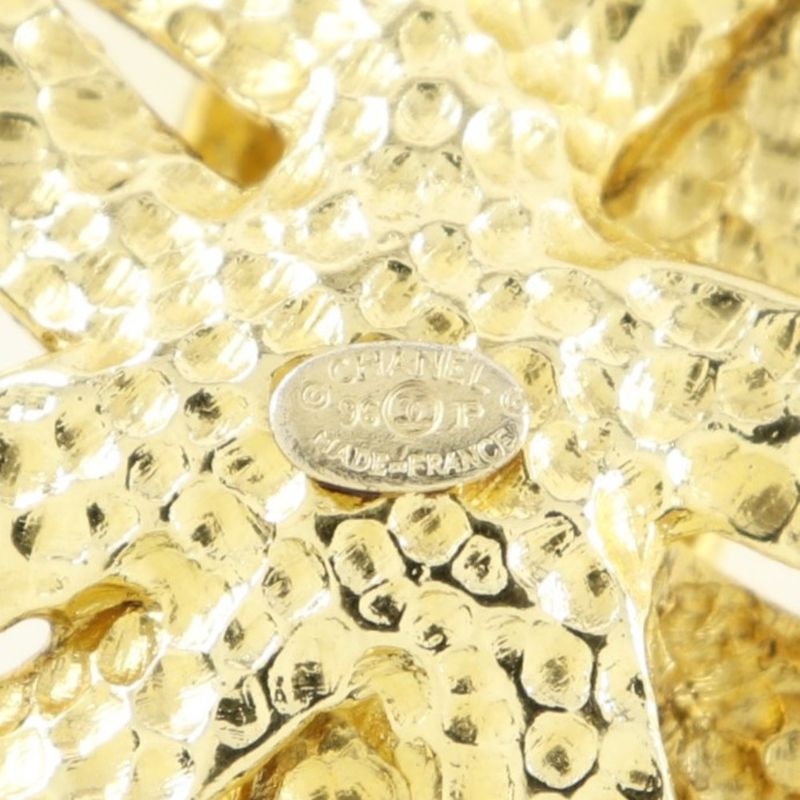 Chanel Coco Mark Flower Turnlock Vintage Gold Plated Gold 96P Ladies 130g