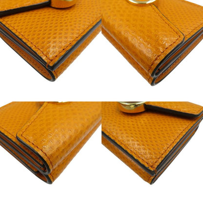 Fendi Fize 8m0395 Karung Leather Gold Hardware Yellow Trifold Wallet 1050 Fendi