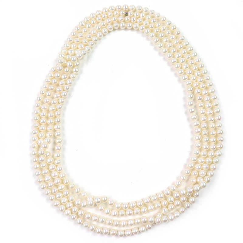 Tiffany & Co Ag925 Long Pearl Necklace Accessory White Weight 186g Women